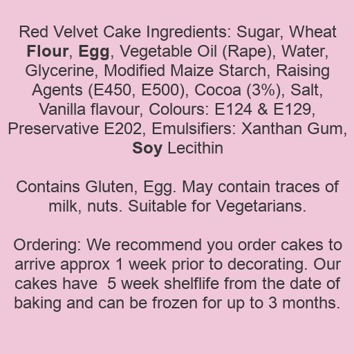 SWEET SUCCESS - Dairy Free Red Velvet Cake