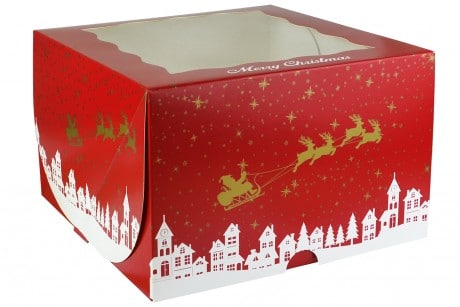 CHRISTMAS CAKE BOX - 10"