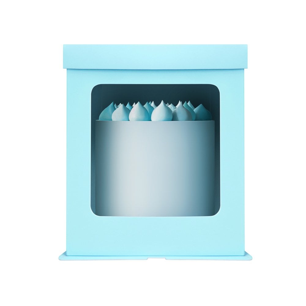 Candy Blue Tall Stylish Cake Box with Window