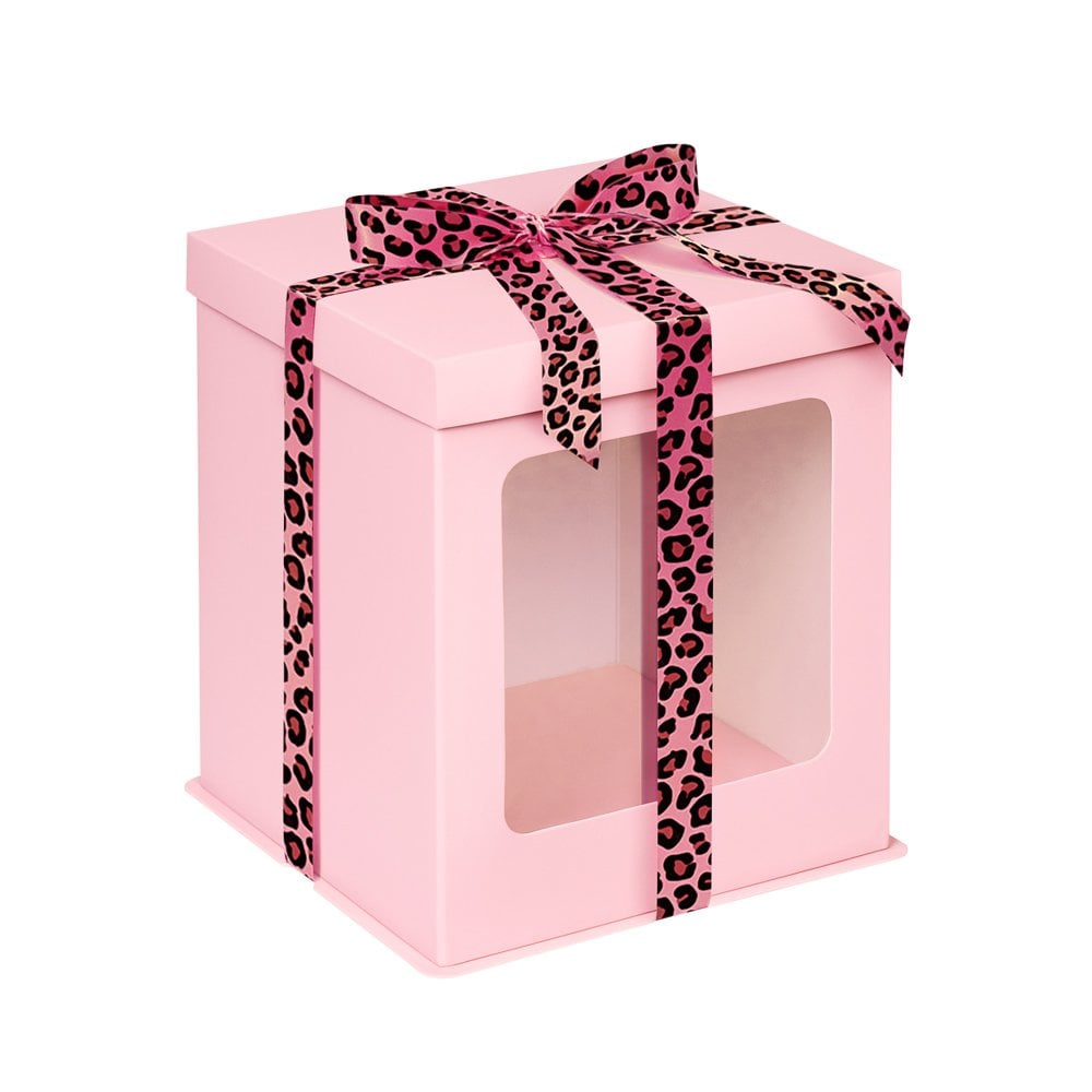 Candy Pink Tall Stylish Cake Box with Window