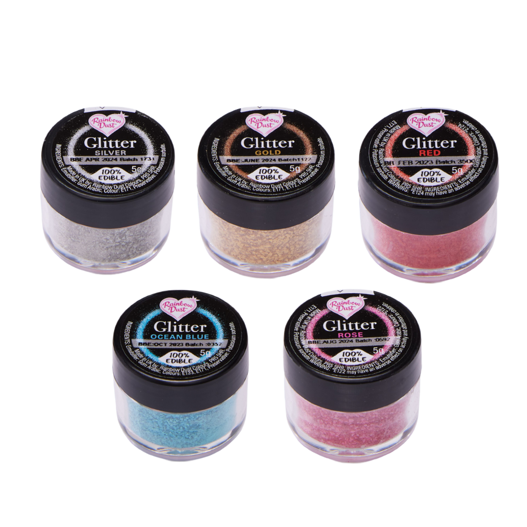 Edible Glitter - Multipack of 5