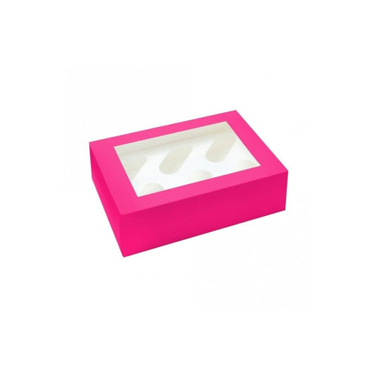 Hot Pink Premium Cupcake Boxes