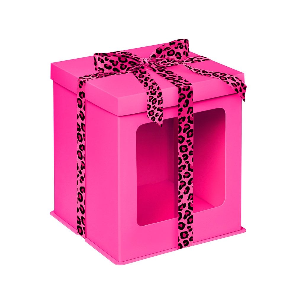 Hot Pink Tall Stylish Cake Box with Window