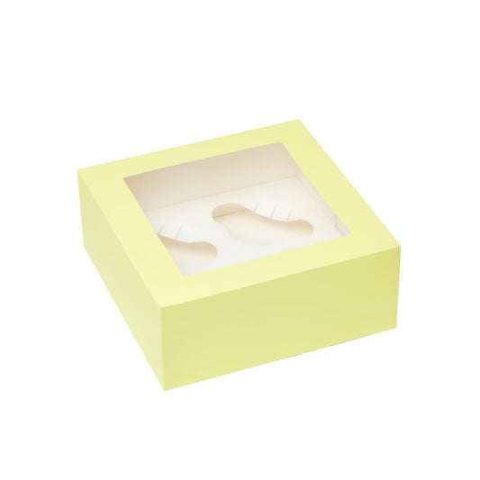 Lemon Yellow Premium Cupcake Boxes
