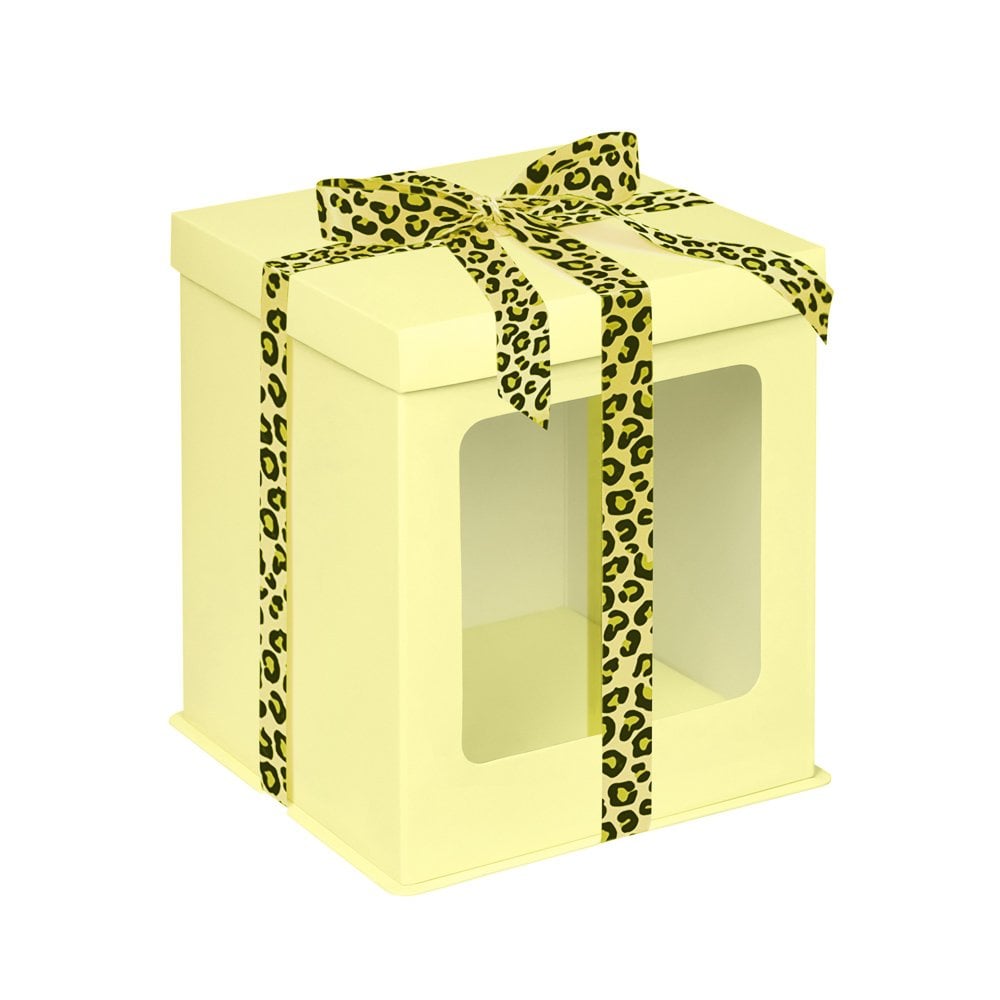 Lemon Yellow Stylish Cake Box with Window
