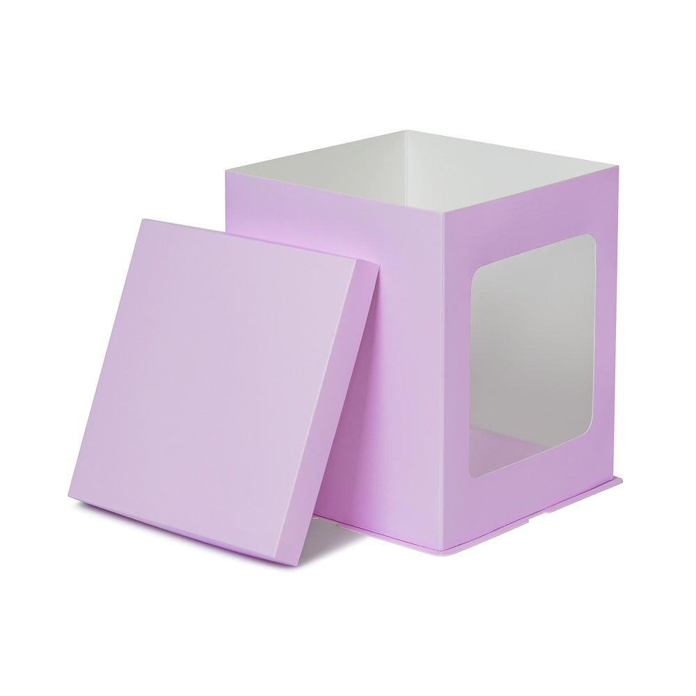 Lilac Stylish Cake Box with Window