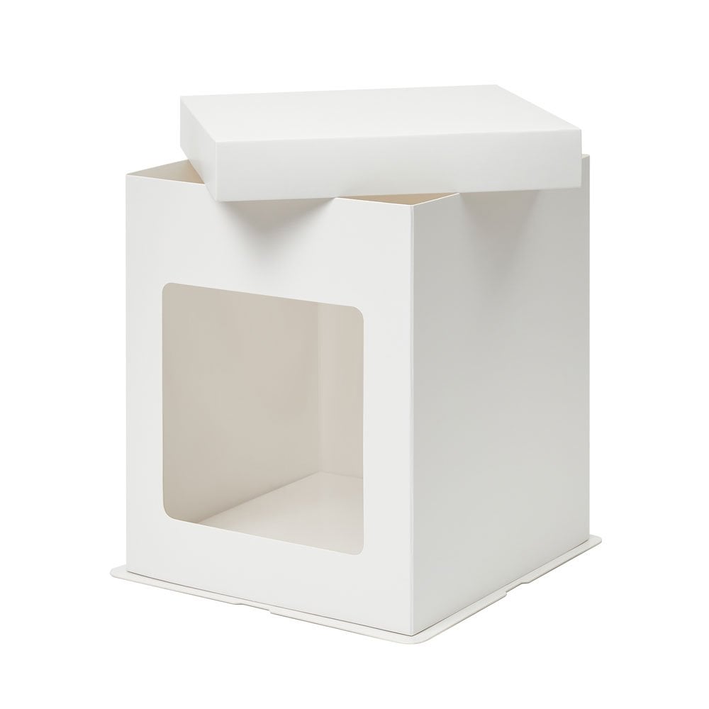 Matt White Stylish Cake Box with Window