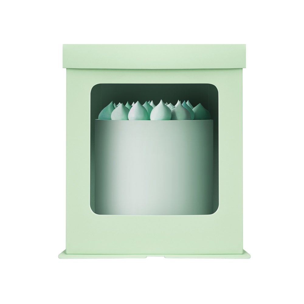 Mint Tall Stylish Cake Box with Window