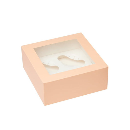 Peach Premium Cupcake Boxes