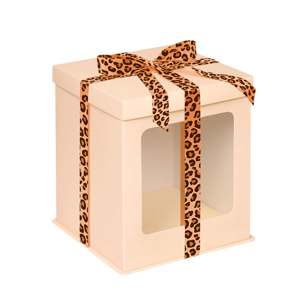 Peach Stylish Cake Box with Window