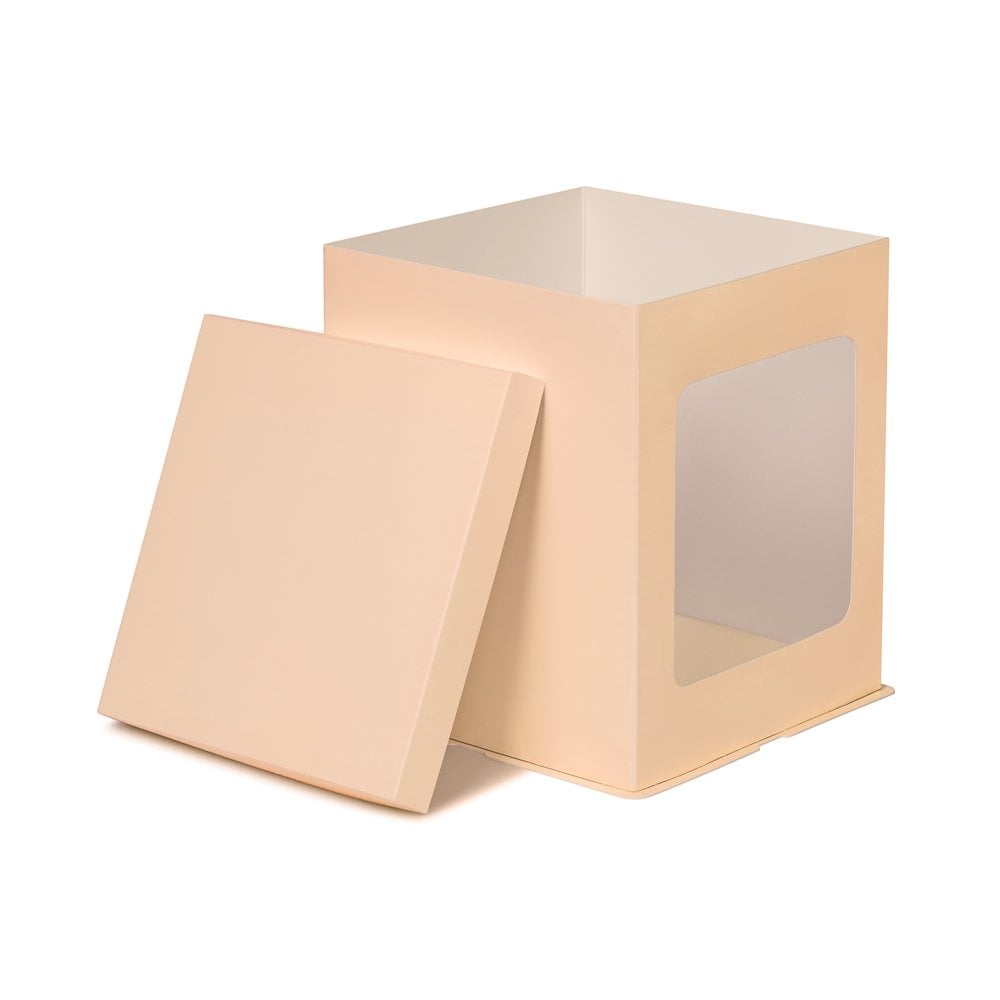 Peach Stylish Cake Box with Window