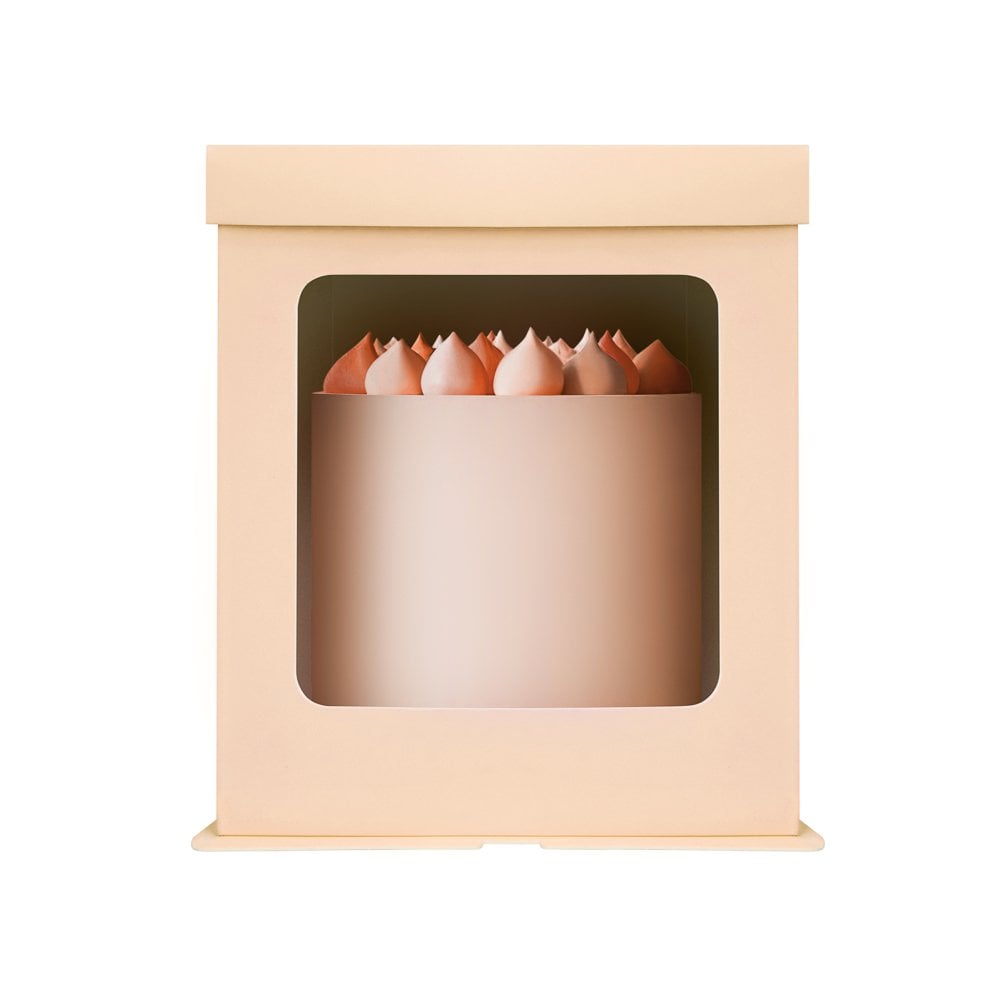 Peach Stylish Cake Box with Window