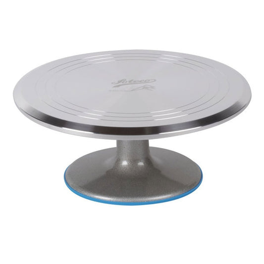 ATECO: 12" Revolving Aluminum Cake Stand