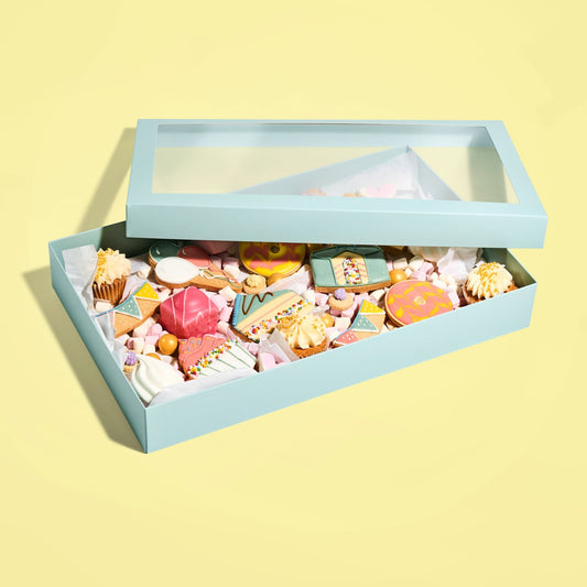 Lilac Deluxe Treat Boxes with Clear Window