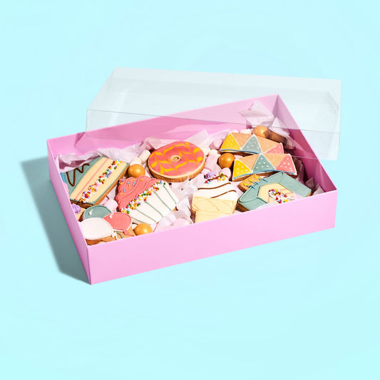 Lilac Deluxe Treat Boxes with Clear Lid