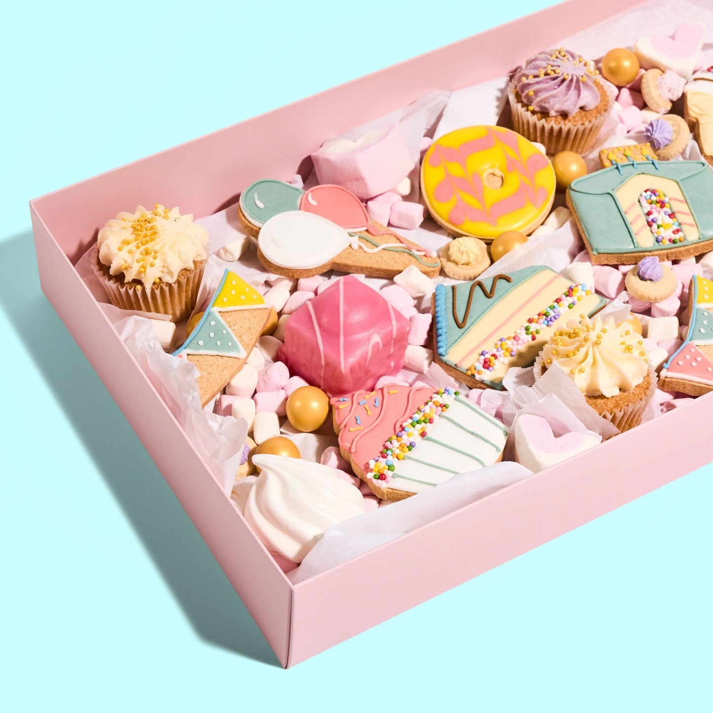 Pink Deluxe Treat Boxes with Clear Window