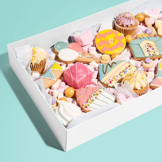 White Deluxe Treat Boxes with Clear Window