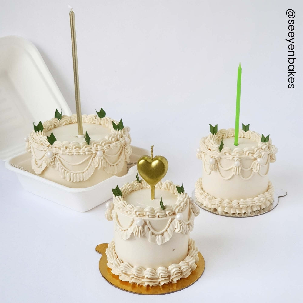 MAKE A WISH - Gold, Silver, Red Single Heart Candle