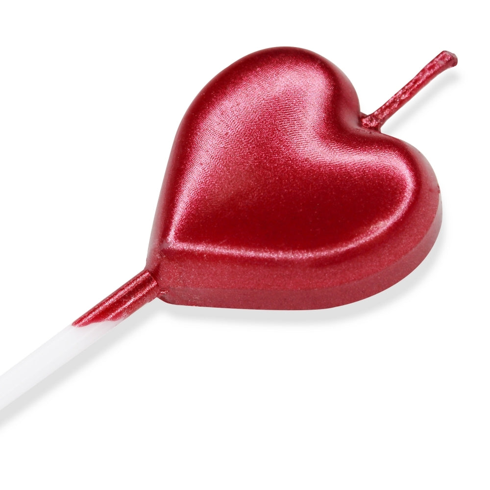 MAKE A WISH - Gold, Silver, Red Single Heart Candle