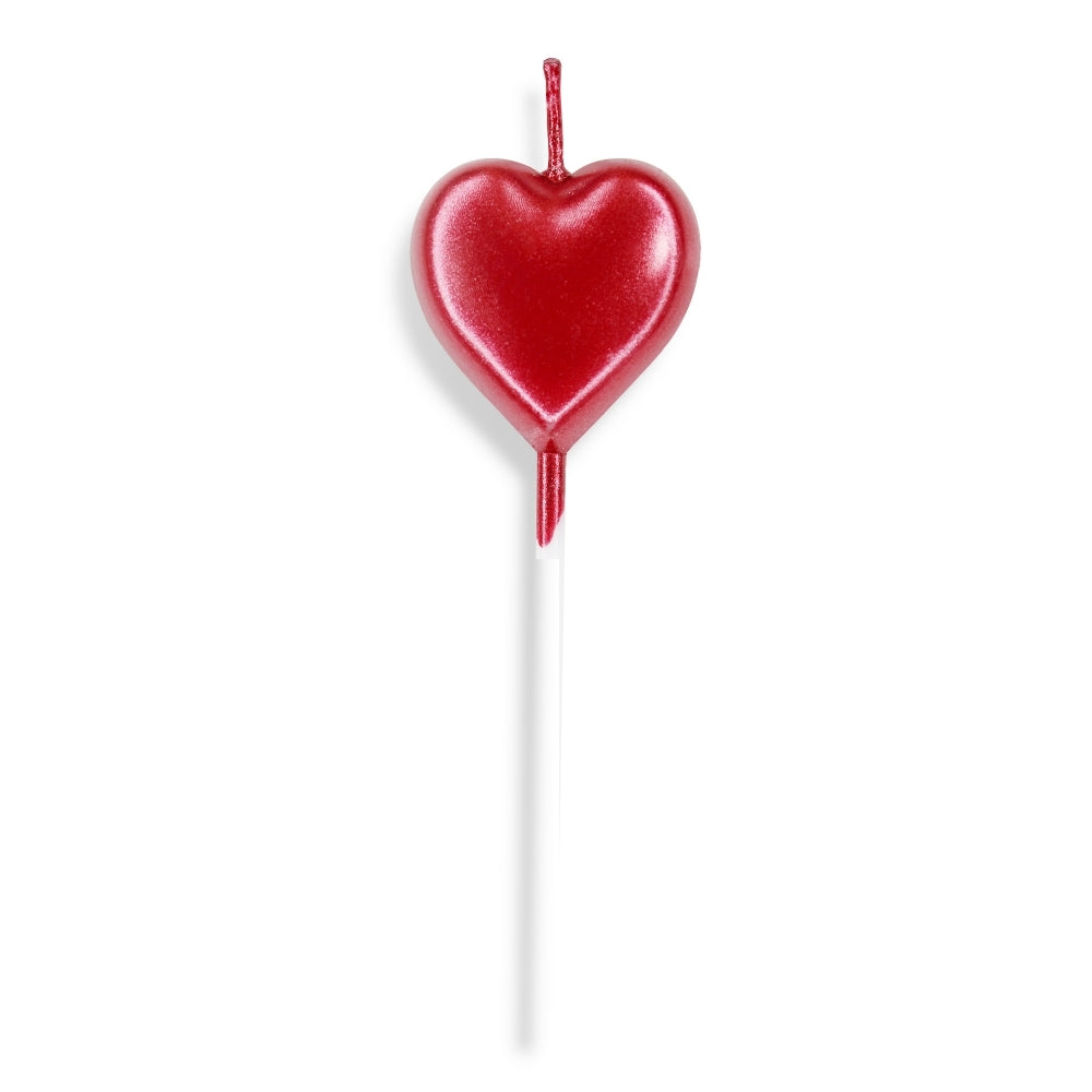 MAKE A WISH - Gold, Silver, Red Single Heart Candle