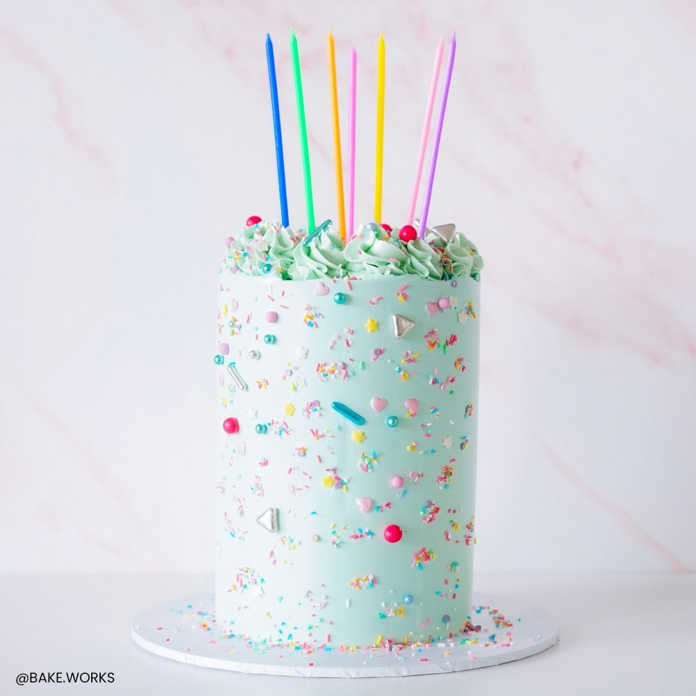 MAKE A WISH - Tall Rainbow Candles x 10