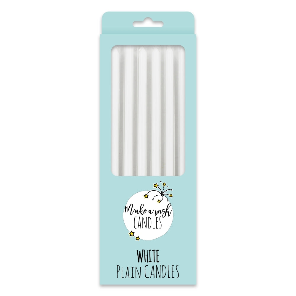 MAKE A WISH - Tall White Candles x 6