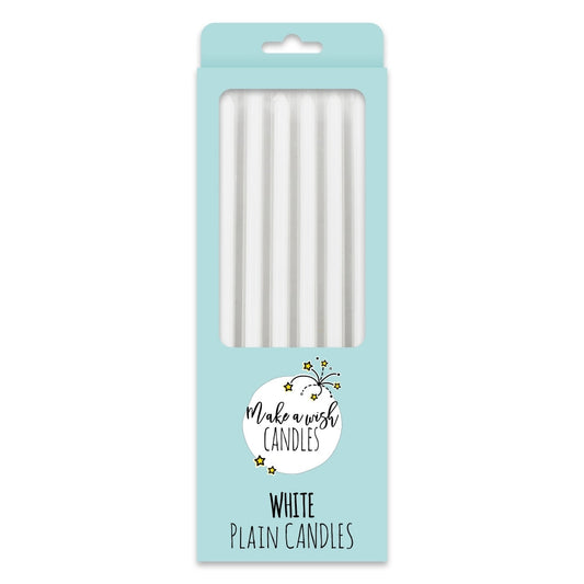 MAKE A WISH - Tall White Candles x 6