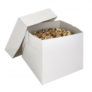 Matt White Premium CUBED Cake Box