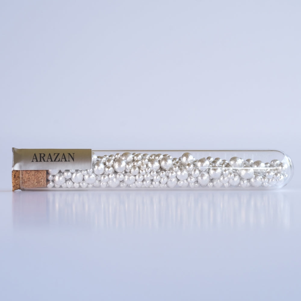 ORIGINAL ARTISAN GOLD Pure Silver Edible Leaf Arazan Sugar Pearls 9g
