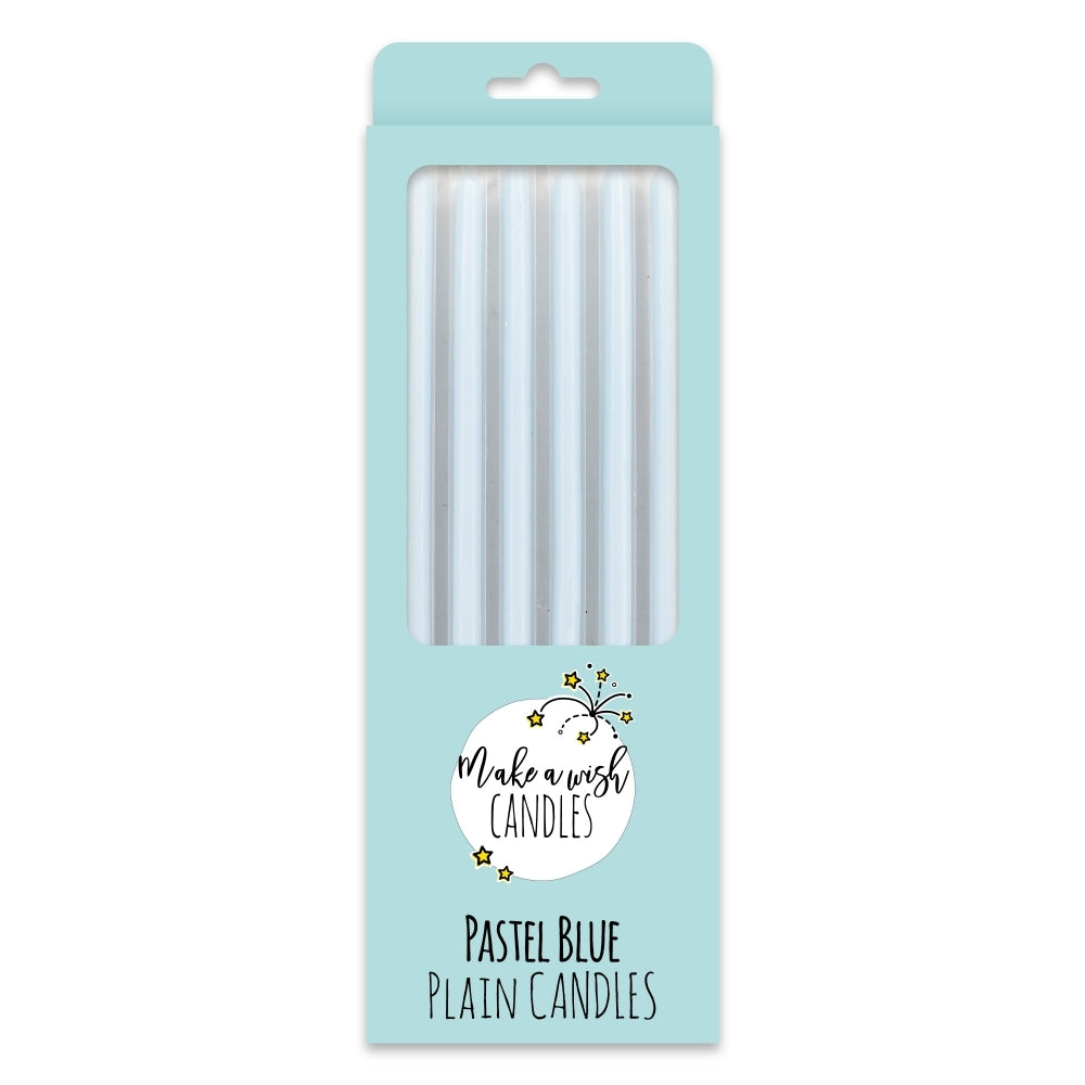 MAKE A WISH - Tall Pastel Pink & Blue Candles x 6