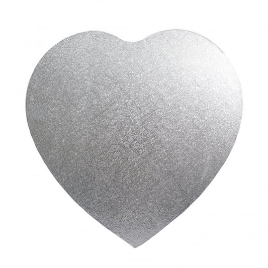 Silver Heart 3mm Cake Board - Choose A Size