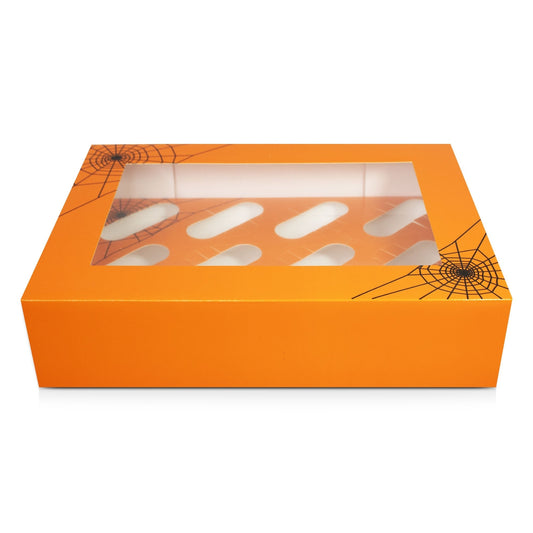 Halloween Cobweb Satin Cupcake Box